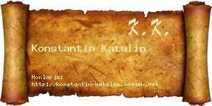 Konstantin Katalin névjegykártya